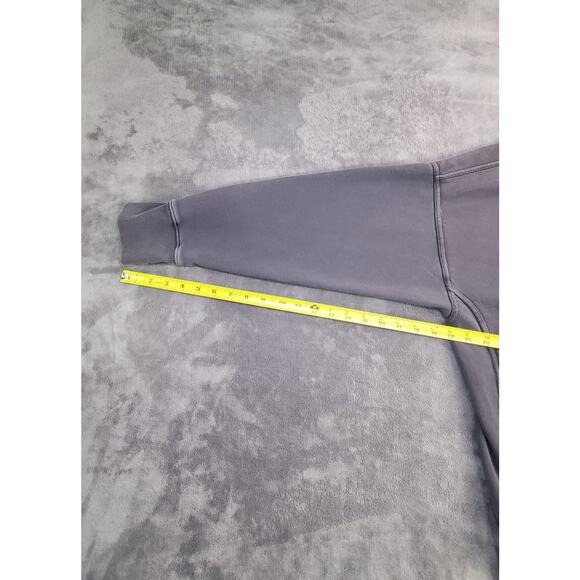 Aerie Mock Neck Oversize Sz XXL Womens Sweatshirt Dark Gray Buttons Pockets C25 - Picture 4 of 9